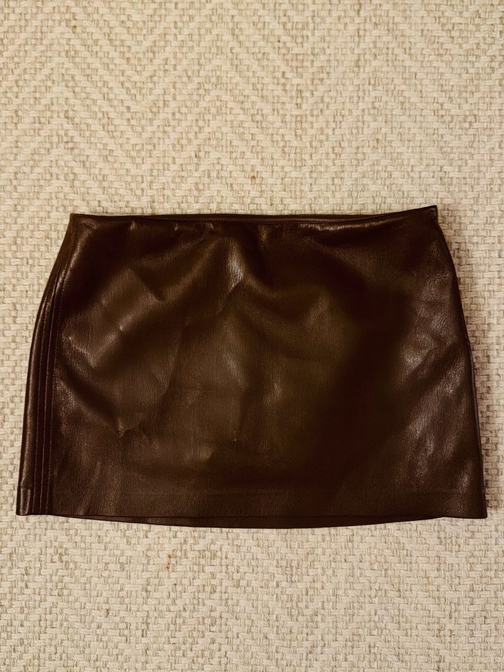 Aritzia Brown Pleather Mini Skort!! Size: 0
